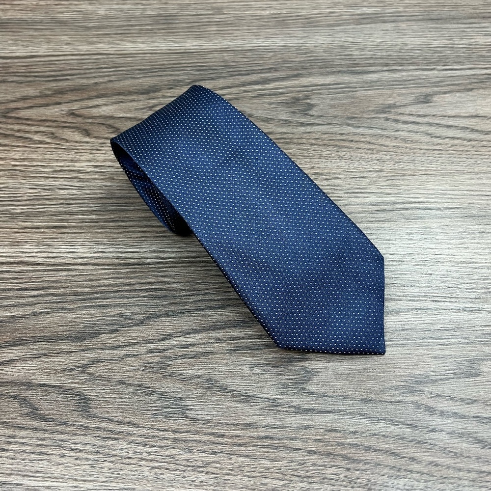 Calvin Klein Navy w/ White Check Silk Tie